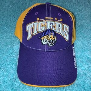LSU Tigers Top of the World NCAA Baseball‎ Cap Hat Purple Yellow